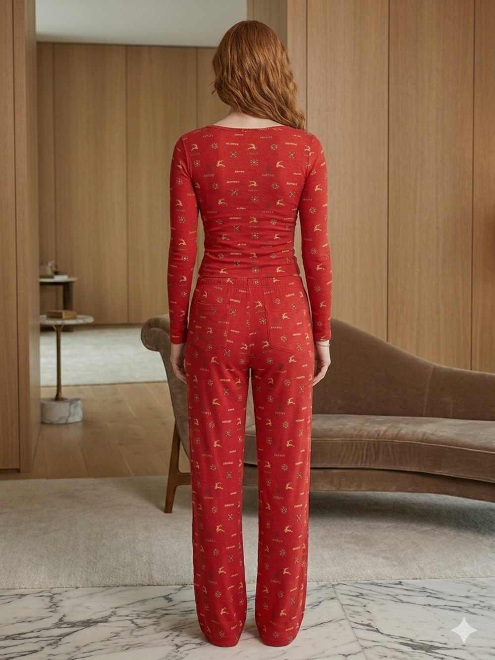 SKIMS Crimson Pointelle Sleep Set S/M NWT HOLIDAY SET - Picture 5 of 9